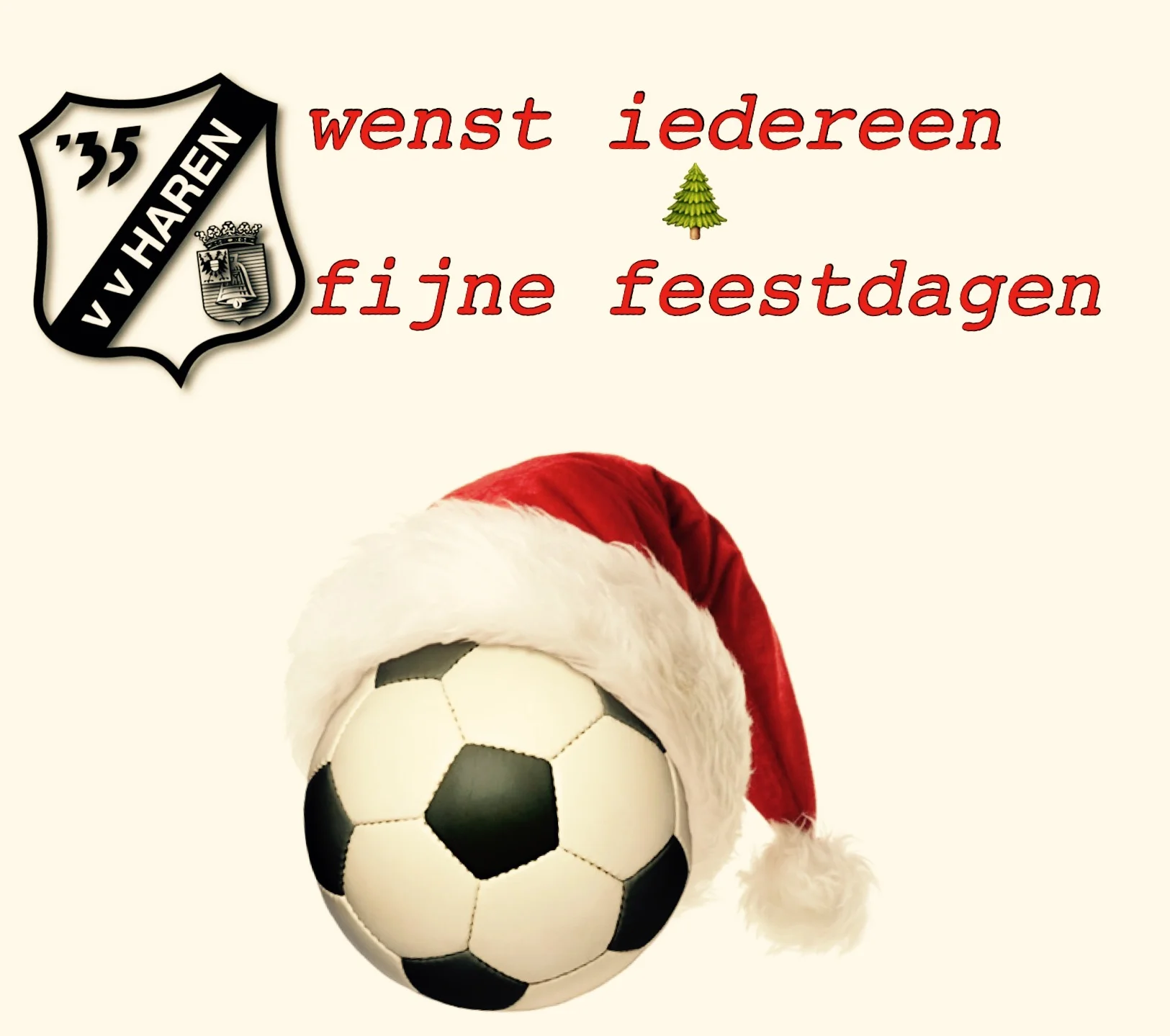 vv Haren fijne feestdagen