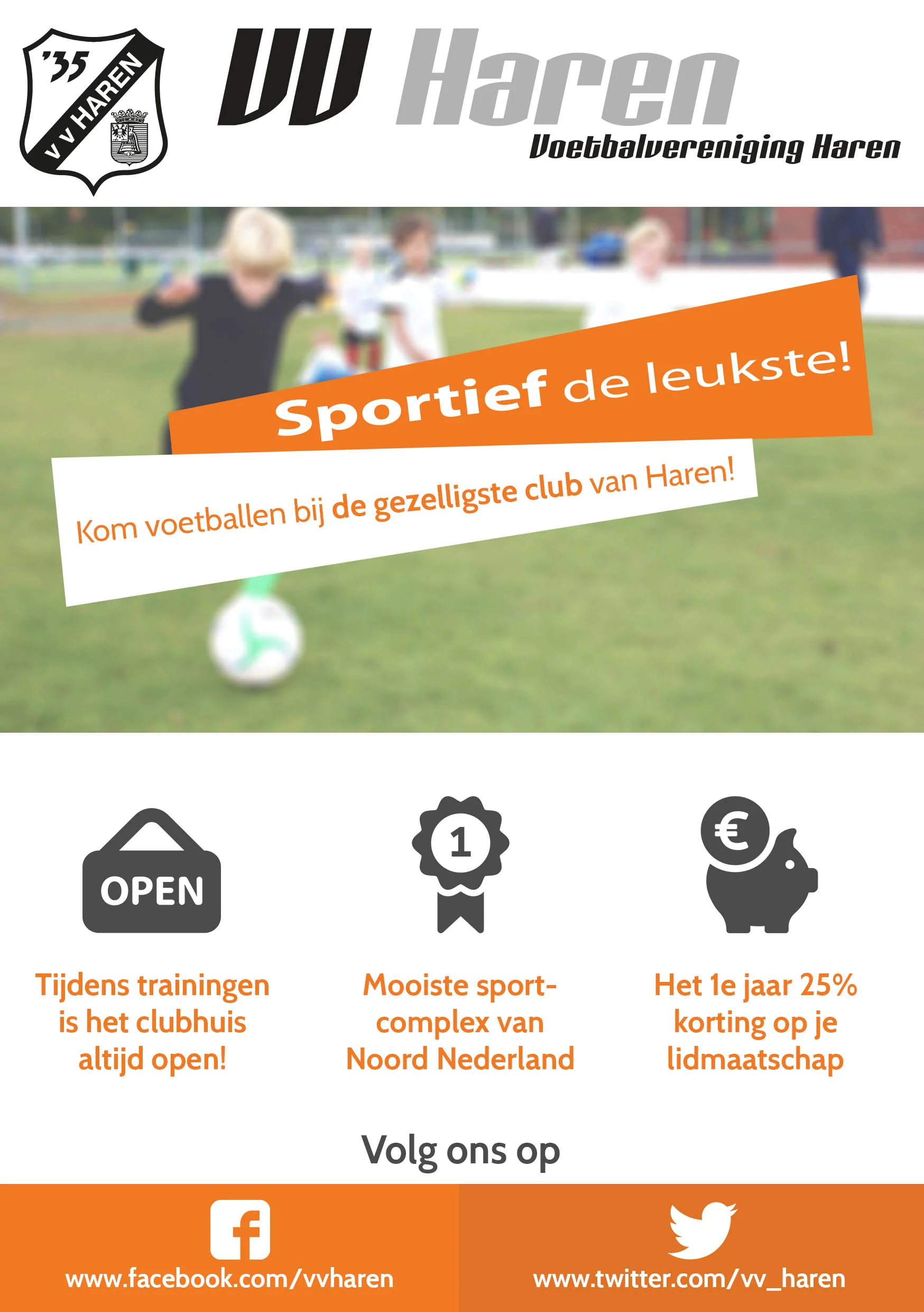Kom voetballen bij vv Haren