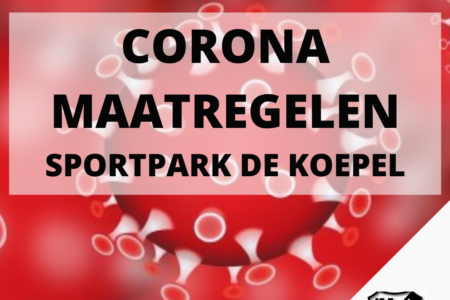 Corona maatregelen Sportpark De Koepel