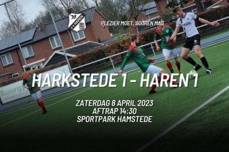 8 april, 14:30 | Competitie wedstrijd vv Haren 1 | Harkstede 1 – vv Haren 1